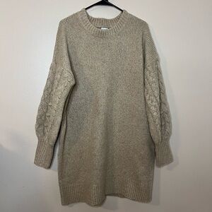 a new day Tan Long Sleeve Sweater Dress